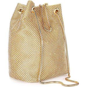 Rhinestone Night Party Bags For Women | Shiny Handbag |  Gold